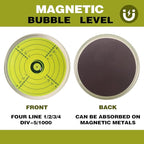 Bullseye Round Circular Magnetic Bubble Level Indicator For Rv Large Spirit Camper Bulls Eye Precision Machinist Magnet Post Tool Leveling Table Trailer 3.15 Inch 80 Mm