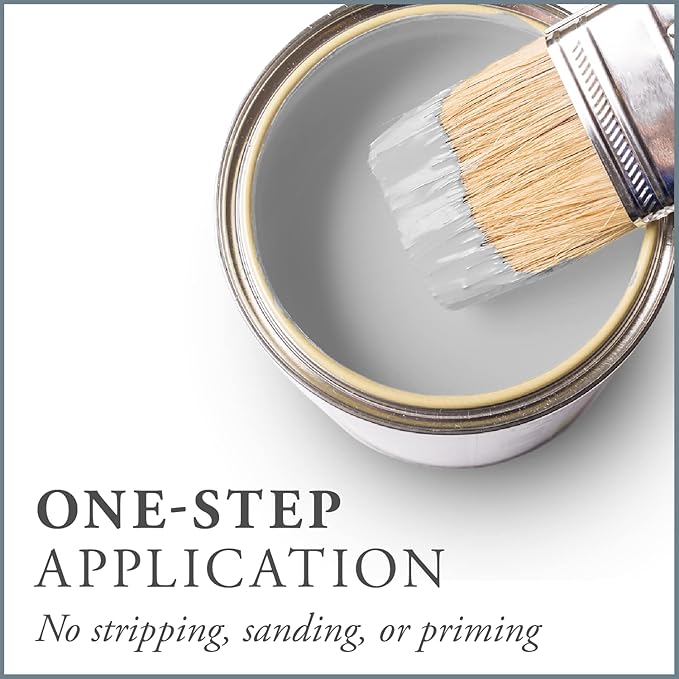AMY HOWARD AT HOME Chalk-Based One Step Paint for Furniture, Cabinetry, Decor, Finish, and More | No Stripping, Sanding, or Priming | Ultra-Light Base | 16 Ounce | Luxe Gray
