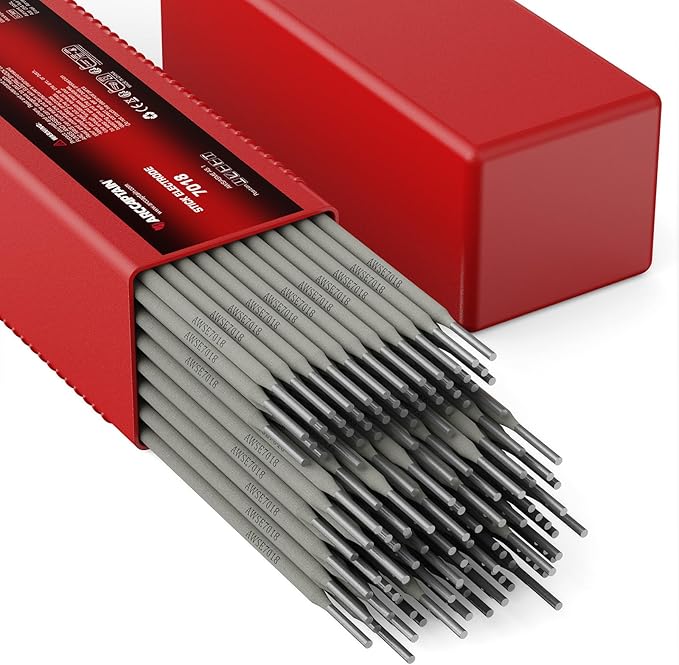 ARCCAPTAIN E7018 Welding Rod 1/8'' 10LB Low Hydrogen Carbon Steel Welding Sticks Electrodes, Welding Rods ARC Welding Equipment