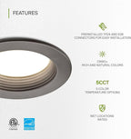 ASD 4 Inch Retrofit LED Recessed Lighting | Metal Trim Bronze 10W 849LM 120V 2700K-5000K Adjustable Ceiling Downlights | Triac Dimmable Wet Rated Room Can Lights, ETL Energy Star