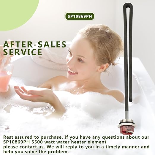SP10869PH 5500W Water Heater Element Replacement for Rheem,Fit for Rheem Richmond General A.O.Smith Ruudheaters Water Heater Element,Replaces SP10552PH,SP10872PL,UV12905 Heater Element.(2PCS)