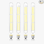 11.8IN 1000LM 5000K Daylight White Light Bulbs E26 Base, T10 T9 Edison Bulbs Dimmable 8W, AC 120V 100 Watt Equal Filament Bulb, Vintage Clear Glass Long Tubular LED Bulb, UL Listed - 4Pack