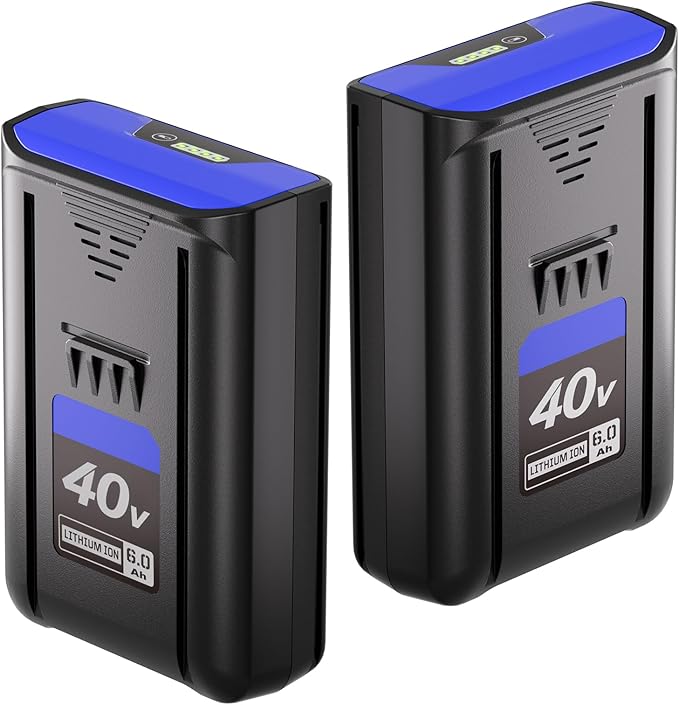2 Pack 6.0Ah Lithium-ion Replacement for Kobalt 40V Battery Compatible with KPM1040A-03, KM-1640-06, KM 4040-06,Cordless Power Tool Battery