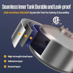 Westinghouse 8 Gallon Electric Mini Tank Water Heater, 120V, 1440W Instant Hot Water for Point of Use, Compact Under Sink & RV Design, Easy Wall/Floor Mount, UL Listed (Gray)