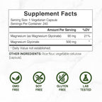 DEAL SUPPLEMENT Magnesium Glycinate 500mg, 240 Veggie Capsules | Chelated for Easy Absorption | Highly Purified Essential Trace Mineral for Muscle, Joint, Heart, & Digestive Health