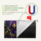 Mardi Gras Mailbox Cover Magnetic Lrage Size 21x25.5 Inch Crawfish Carnival Beads Mailbox Covers Oversized Letter Box Wraps for Holiday Outdoor Garden Yard Decor