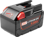 28V 6000mAh Replacement for Milwaukee Mk28 High Output Battery for Milwaukee Mk28 48-11-2830, V28, Mk28B, Mk28BX Cordless Power Tools Li-Ion Battery
