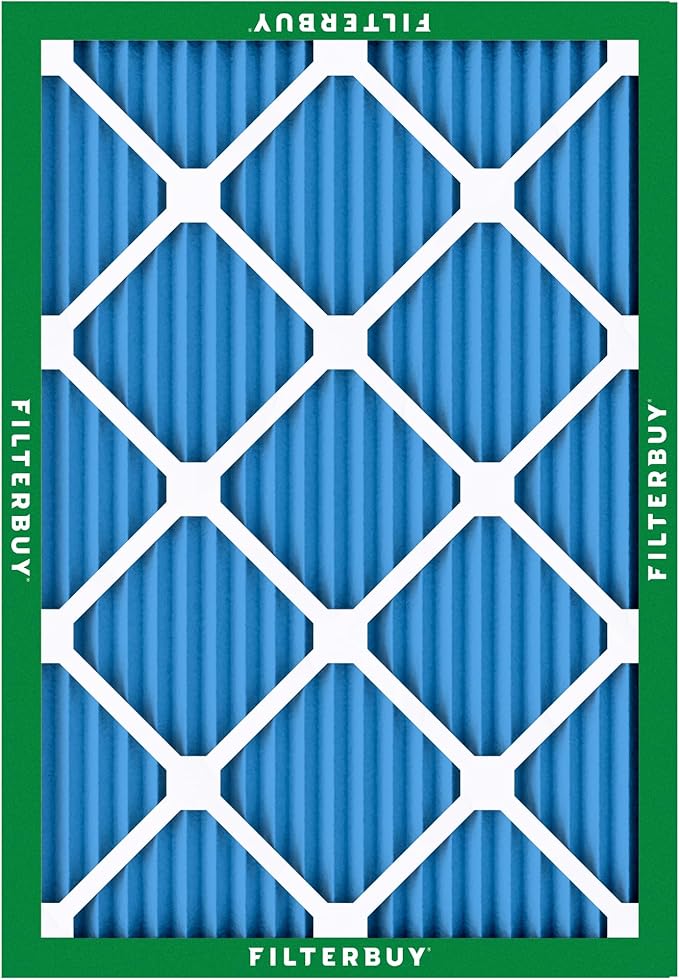 Filterbuy 12x16x1 Air Filter MERV 13 (MPR 1900) Health Defense Replacement (6-Pack), Electrostatic Pleated HVAC AC Furnace Filters, Made in USA (Actual Size: 11.50 x 15.50 x 0.75)