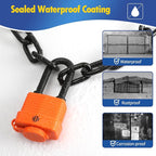 HOX 6-Pack Weather Resistant Padlocks – 40mm Laminated Steel, Chrome Plated with 2-inch Shackle, Vinyl Wrapped, Hardened Steel for Extra Security