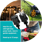 Clear Power 16 Gauge 3Prong Cords (16/3-3 Prong Grounded Plug, Black, 15 ft)