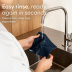 Vove Swedish Dishcloths 5-Pack, Coastal Calm - FSC Certified Cellulose & Cotton, Oeko-TEX Standard 100, Reusable Washable Kitchen Cleaning Cloths, Eco Friendly