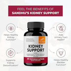 Sandhu's Kidney Cleanse Detox & Support Supplement for Men and Women | with Cranberry Extract | Helps Support Kidney & Urinary Tract Health | 60 Vegetarian Capsules (Pack of 3)