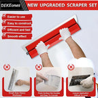 DEKEones Drywall Skimming Blade Set, Stainless Steel 10",16" & 24" Skimming Blades with 28"-62" Extension Handle Pole, Professional Drywall Skimming Tools for Smoothing Wall and Ceiling