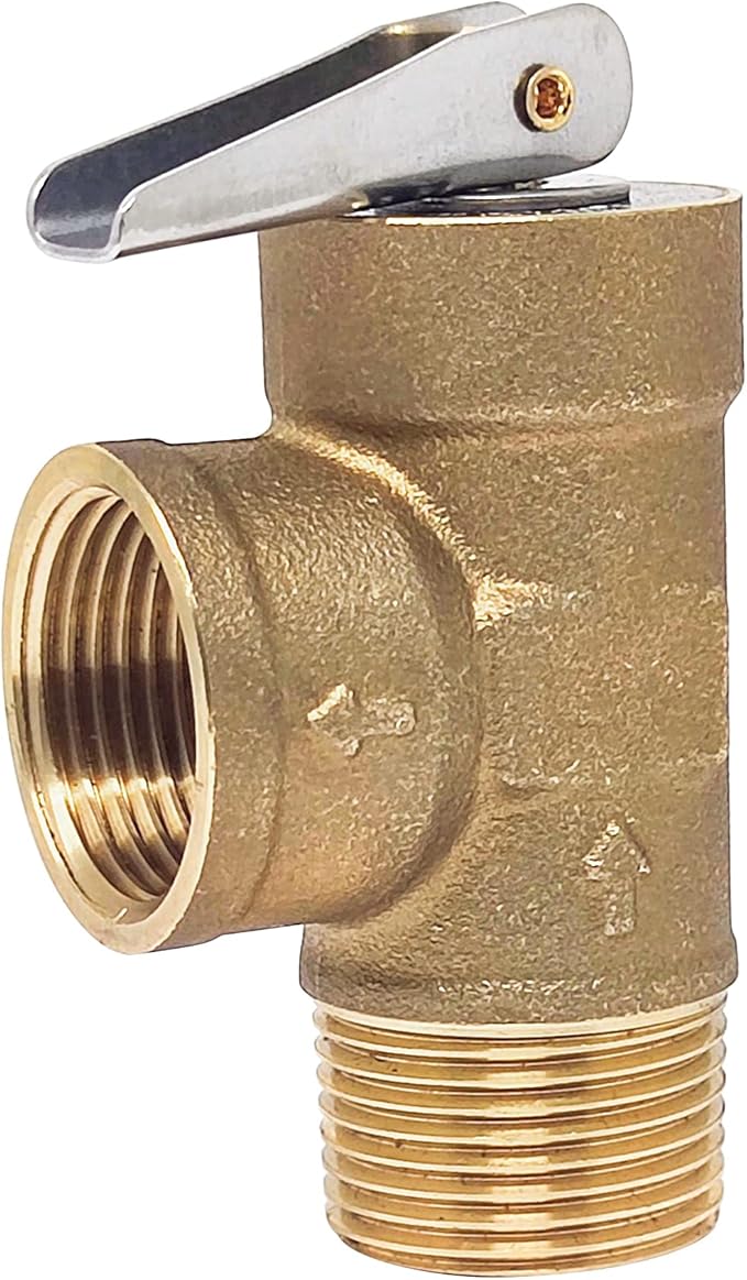 3/4 inch Pressure Relief Valve for tankless Water Heater, FIP x MIP Connection
