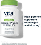 Hyperbiotics Vital Nutrients Prebiotic + Probiotic 60 Billion CFU (Prev. Pre+Pro 60B) | High-Potency Immune & Upper Respiratory Probiotic | Reduce Gas & Bloating | Shelf-Stable | Vegan | 30 Capsules