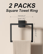 Matte Black Bathroom Hardware Set, 10-Piece Stainless Steel Bathroom Accessories with Double 24" Towel Bars, 2X Toilet Paper Holders with Shelves, 4X Towel Hooks, 2X Towel Rings