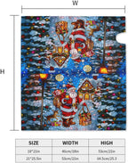 Giwawa Stained Glass Santa Claus Mailbox Covers Christmas Mail Box Cover Magnetic Oversized 25.5 x 21 Holiday Mailbox Xmas Decorations Winter Reindeer Mailbox Wrap