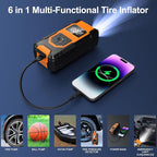 Portable Tire Inflator Air Compressor, 160PSI Rechargeable Cordless Air Pump for Car Tires with Digital LCD Display, 4X Faster Tire Inflation Electric Bike Pump Tire Pump for Car, Motorcycle, Truck