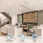 TORCHSTAR Premium Series 4 Inch Ultra-Thin LED Recessed Light with Junction Box, 10.5W Dimmable LED Canless Recessed Ceiling Lights Slim, ETL & ES Listed, CRI90, 4000K Cool White, White, Pack of 6