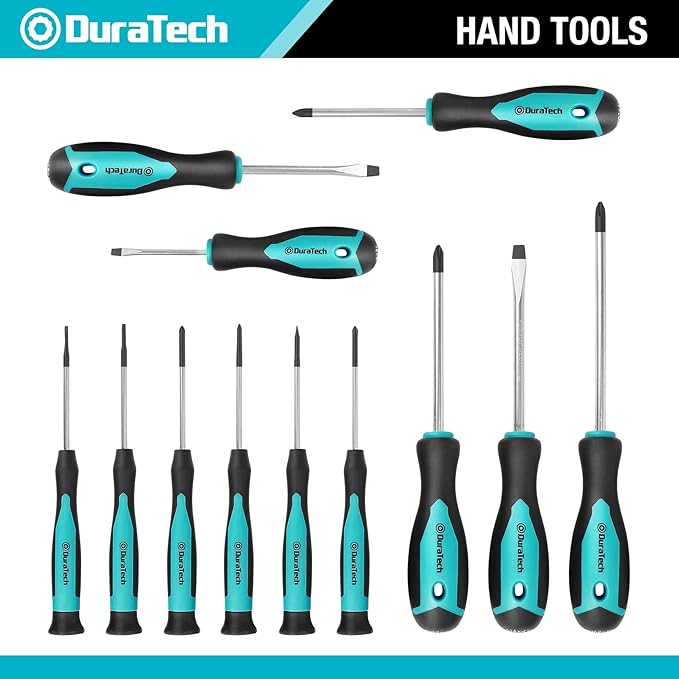 DURATECH 269-Piece Socket Wrench and Home Repair Hand Tool Kit- Daily Use Mechanics Hand Tool Kit with Wide Open Mouth Tool Bag