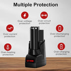 Mrupoo 2Pack 2.5Ah Replace for Milwaukee M12 Battery Compatible with Milwaukee Battery Charger and 12 Volts Cordless Power Tools