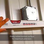Kapro - 705 Eagle Box Level - OPTIVISION & Plumb Site - Features 2% Gradient, Acrylic Vials, and Wall-Grip - For Masonry and Concrete Jobs - VPA Tested - 48 Inch