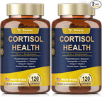 Cortisol Supplement with Ashwagandha,Magnesium,Rhodiola Rosea,L Theanine,Hormone Balance for Women Mood, Focus, Sleep Support 120 Vegan Capsules (Pack of 2)