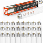 GoodBulb 25W 36 Inch T8 Fluorescent Light Bulb 3000K Warm White Light Medium Bi-Pin Base 2225 Lumens 86 CRI 36000 Life Hours Instant/Programmed Start 25 Bulbs Pack