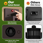 Upgraded Motion Sensor Outdoor Wall Light, Large Size Dusk to Dawn Porch Light Outdoor Wall Sconce Lantern, 3 Lighting Modes Exterior Lighting Fixture Wall Mount, Outside Light for House Garage, Brown