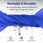 20 Pack Microfiber Glasses Cleaning Cloths - Glasses Wipes Ultra Soft & Reusable Eyeglass Lens Cleaner for Eyeglasses, Cameras, Phones