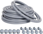 Liquid-Tight Conduit and Connector Kit 1/2inch 25ft, Flexible Non Metallic Liquid Tight Electrical Conduit w/UL Certification, Electrical Conduit Kit with 5 Straight, 5 Angle Fittings