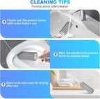 Pumice Stone Toilet Bowl Cleaner-Hard Water Stain Remover, Eliminates Toilet Bowl Rings，Rust &Lime Buildup，Multi-Surface Use for Grills ，Sink，Pool，Bathroom【2Pack】 (Long Handle)