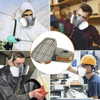 for Respirator, Dust Proof, Organic Vapor, Pollen and Chemical Cartridges, Compatible with 6200, 6800, 7502, FF402 Respirator (2 Pack), 2 Individual Filter Cartridges