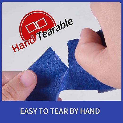 ADHES Blue Painters Tape,Blue Tape,Masking Tape for Painting,Paint Tape,Anti uv,no Residue Outdoor 1.88 inch x 60 Yard