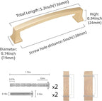 COTYKILEY 10 Pack 5 Inch(128mm) Brushed Gold Kitchen Cabinet Pulls Kitchen Cabinet Handles Cabinet Hardware