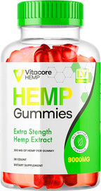 1 Pack - Vitacore Gummies - Vitacore Hemp 30 Gummies for 1 Month, Vitacore Hemp Gummies 9000 MG Per Bottle, Vitacore Gummies Me with Great Taste, Vita Core Gummies.