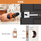 Probrico Polished Chrome Privacy Door Handle Lockset Heavy Duty Square Interior Door Lever for Bedroom or Bathroom Reversible Keyless Handleset Door Knob Slim Handed Levers, 3 Pack