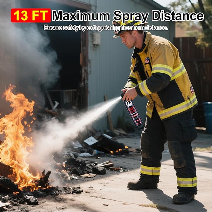 3PCS Fire Extinguisher for Home - Dry Stop Fire Extinguisher Spray, 600g Dry Chemical Fire Extinguisher for Kitchen, Car & Home | Portable, Fights Grease, Electrical & Vehicle Fires