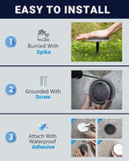 Solar Dock Lights, Super Bright Disc LED Outdoor Waterproof, Anti-Slip & Anti-Trip Flat Low Profile for Marine, Deck, Ground, Pool, Pier, Pathway, Step (Warm White, 6Pack)