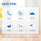 Wild Tornado Pipe Dredge,Powerful Sink Cleaner Powder Fast Foaming for Kitchen Toilet Pipeline Quick Cleaning Tool（4pcs）