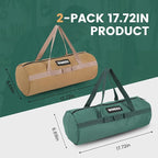 Tool Bag (2-Pack), Round Bucket tool bag organizer,Garden tool bag, Outer knitted lanyard, Heavy-Duty 1680D Oxford Fabric, for camping storage,Hiking,BBQ Tool Storage(by WMEEII)