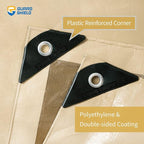 GUARD SHIELD Beige Tarp Heavy Duty Waterproof 30x40 Feet Outdoor Poly Tarps Cover Thick UV Resistant Canopy Tarpaulin with Grommets 10mil