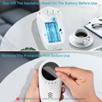 5-in-1 Carbon Monoxide Detectors,Combustible Gas Detector,Plug-in & Built-in Backup Battery,Monitoring CO,Natural Gas,Temperature and Humidity,Clear LCD Screen Sound Light Dual Alarm Detector