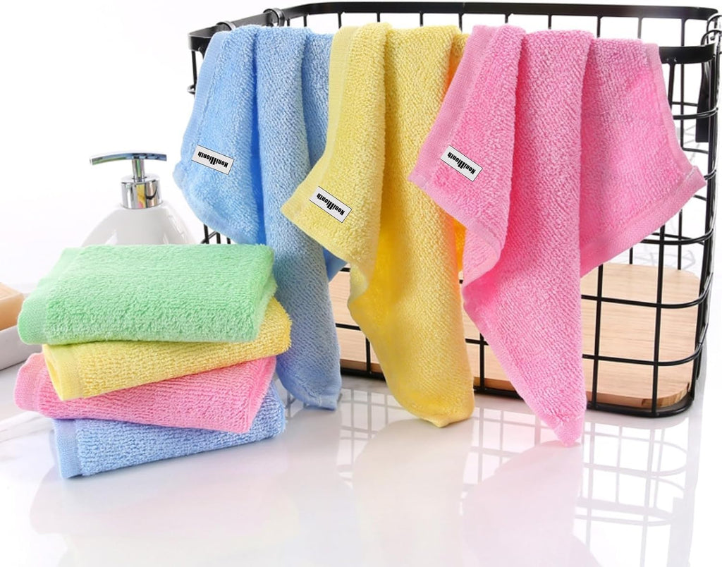 Bamboo Microfiber Cleaning Cloth-8Pcs Kitchen Wash Cloths,Wood Fiber Window Glass Rags,Micro Fiber Cloth for Cleaning Suitable for Dishes,Car Towel Rag Made From Baby Washcloths Material (green)
