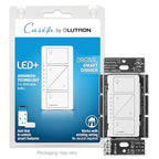 Lutron Caseta Original Smart Dimmer Switch (Lutron Smart Hub Required), for LED Lights, 150 Watt, Single-Pole/3-Way, No Neutral Required, PD-6WCL-WH, White