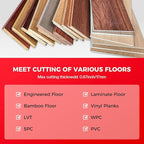 17mm Thick Upgrade Stability Heavy Laminate Floor Cutter,13" Professional Vinyl Flooring Cutter with 15°/30°/45°Adjustable Angle Settings,Cuts Laminate,LVP,LVT,SPC,WPC,Engineered Hardwood