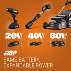 WORX WX030L.9 20V Power Share Cordless Cube Vac Compact Vacuum, Bare Tool Only, No Battery, Black