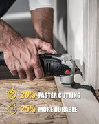 50pcs Oscillating Saw Blades, 2023 Upgrade Efficient Oscillating Tool Blades, Long Lifetime, Quick Release Multi Tool Blades Kits for Plastics, Universal Multitool Blades Wood Fit Almost All Model