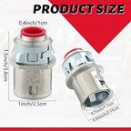 Metal-Clad Cable Connectors Zinc Electrical Conduit Connector 3/8" Snap in Connectors for Steel and Aluminum Cable(60 Pack)