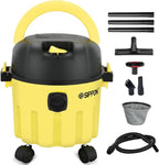 Wet-Dry Vacuum, 3-in-1 Portable Shop Vacuum Cleaner with 2 Peak HP Power Suction, Lightweight Wet Dry Vacuum with Blower & Wall Mount Design for Car, Pet Hair, Hard Floor (High)